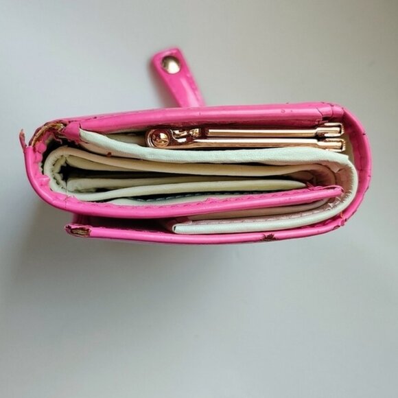 TED BAKER Pink Bow Small Tri Fold Wallet - Picture 4 of 11